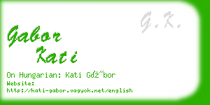 gabor kati business card